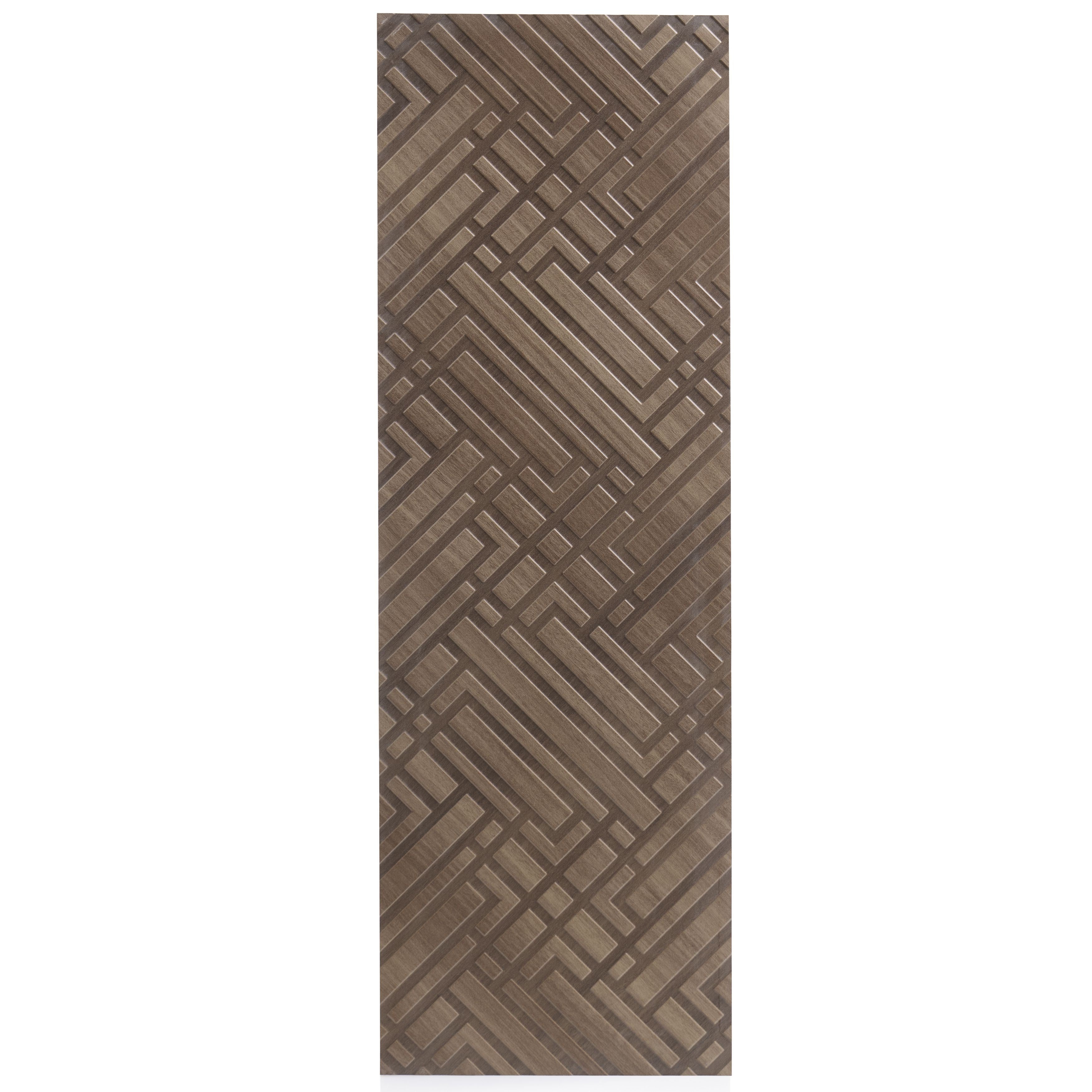 16x48 Wonderful Cross Designer Wood Look Brown wall tile